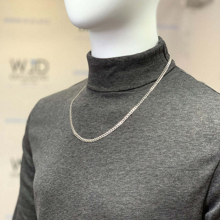 Sterling Silver 4.8mm Cuban Chain (Solid Links) 18"-30"