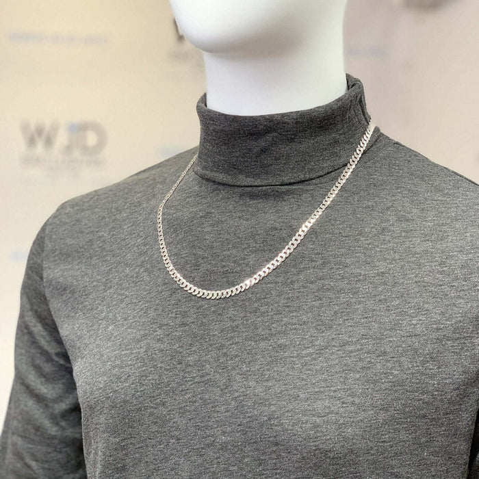 Sterling Silver 6mm Cuban Chain (Solid Links) 20"-30"