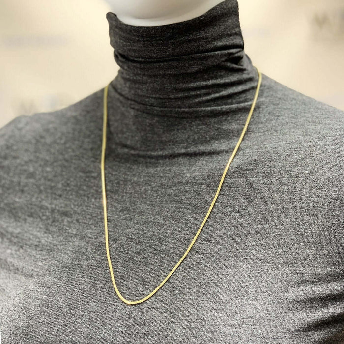 10K Yellow Gold 1.5mm Box Chain (Hollow) 16"-24"