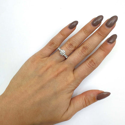 1.45CTW Lab-Grown Diamond 18K Gold White Classic Engagement Ring