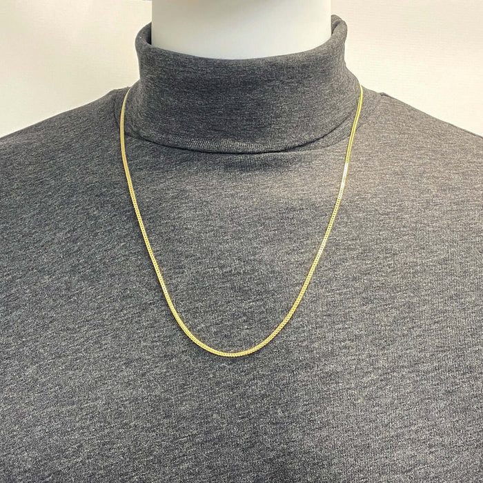 10K Yellow Gold 2mm Franco Chain (Hollow) 18"-30"