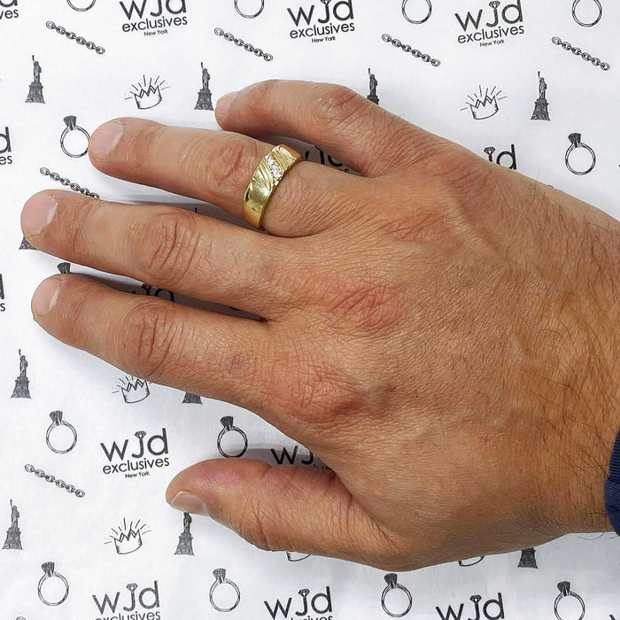 1.3CTW CZ His & Hers 14K Gold Engagement Wedding Rings Set