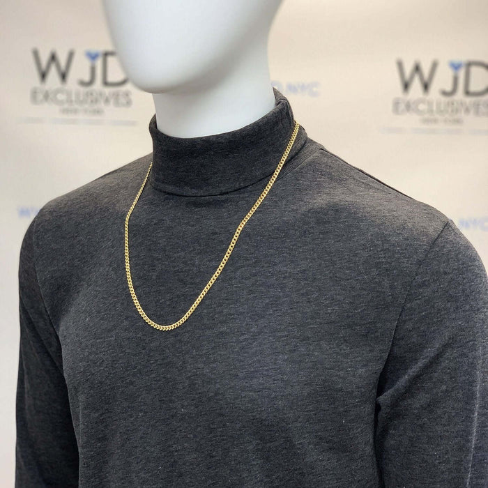 14K Yellow Gold 4.5mm Miami Cuban Chain (Hollow) 18"-26"