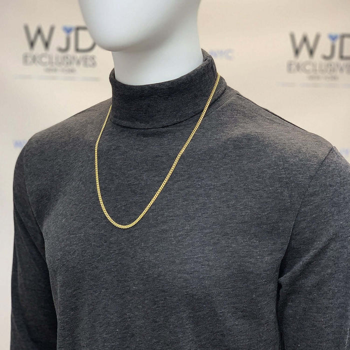 14K Yellow Gold 3.7mm Miami Cuban Chain (Hollow) 18"-26"