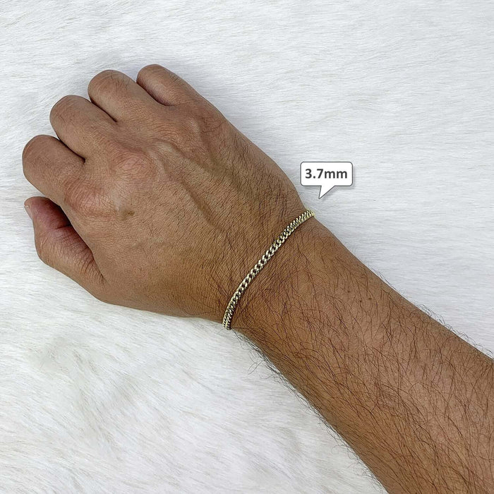14K Yellow Gold 3mm-4.5mm Miami Cuban Bracelet (Hollow) 8"