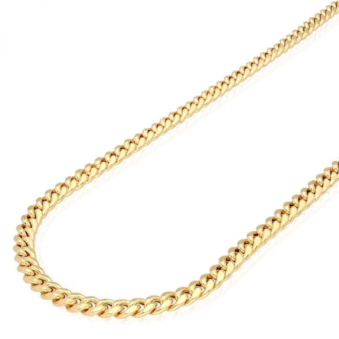 10K Yellow Gold 7.5mm Miami Cuban Chain (Hollow) 24"-28"