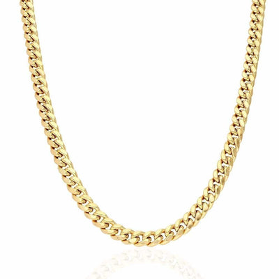 10K Yellow Gold 7.5mm Miami Cuban Chain (Hollow) 24"-28"