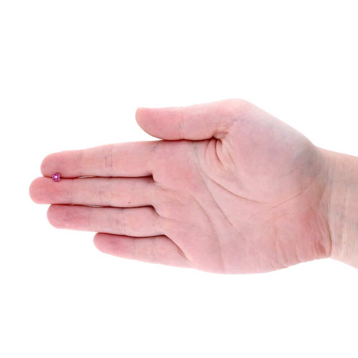 14K White Gold Birthstone Flower Bone Stud 20G Nose Ring