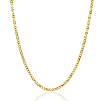 14K Yellow Gold 4mm Franco Chain (Solid Links) 24"-30"