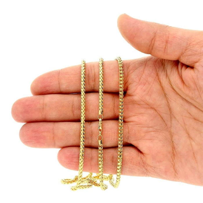 14K Yellow Gold 4mm Franco Chain (Solid Links) 24"-30"