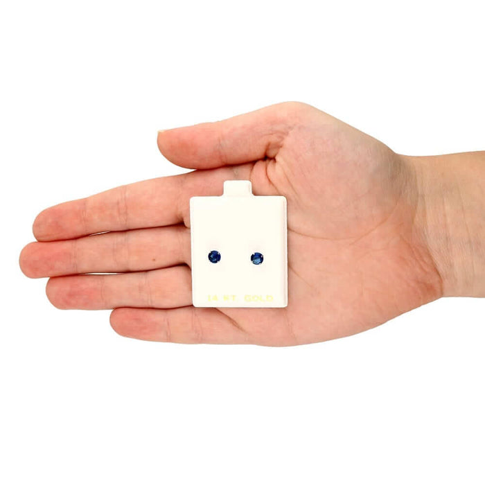 14k Yellow Gold White Gold 1.50Ct Birthstone Round Stud Screw Back Earrings