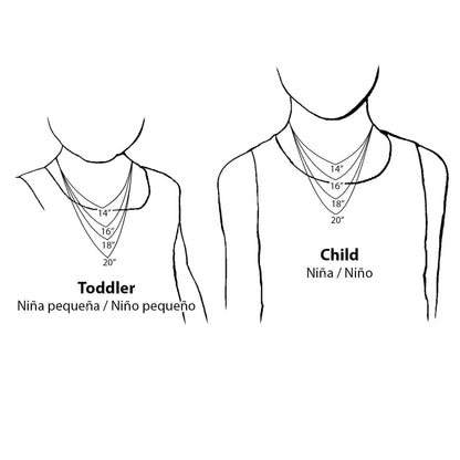 Kid's Solid 14K Yellow Gold Over Silver 1.5mm Franco  Chain Necklace 16"-20"