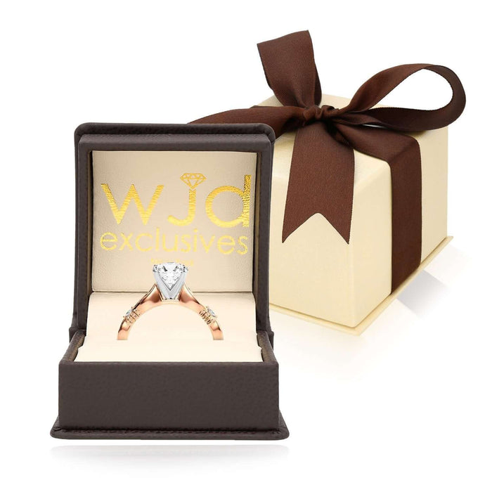 1.56CT Lab - Grown Diamond 14K Rose Gold Sculpted Infinity Engagement Ring - WJD Exclusives