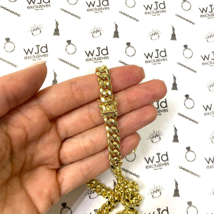 10K Yellow Gold8mm Miami Cuban Chain (Hollow) 26"