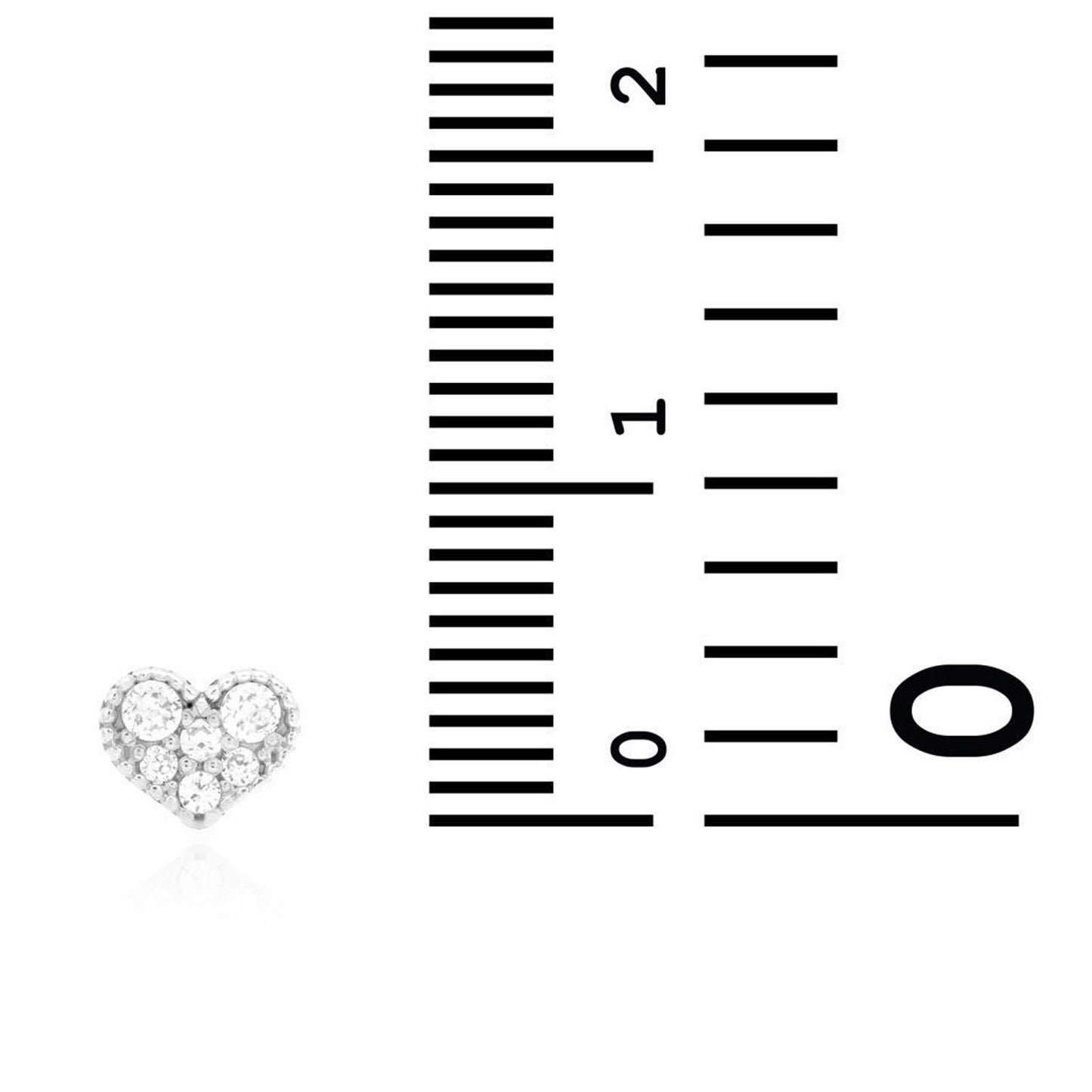 Kid's 0.40Ct CZ 5mm 14K Yellow White Gold Heart Stud Earrings