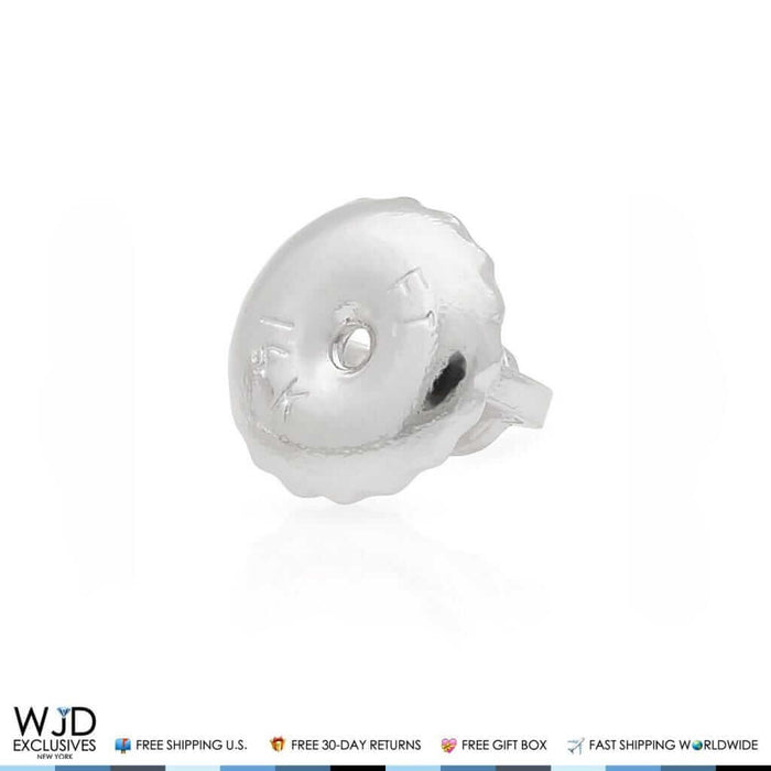 1 Replacement Screw-On Screw-Off Earnuts Earring Backing 14K White Gold