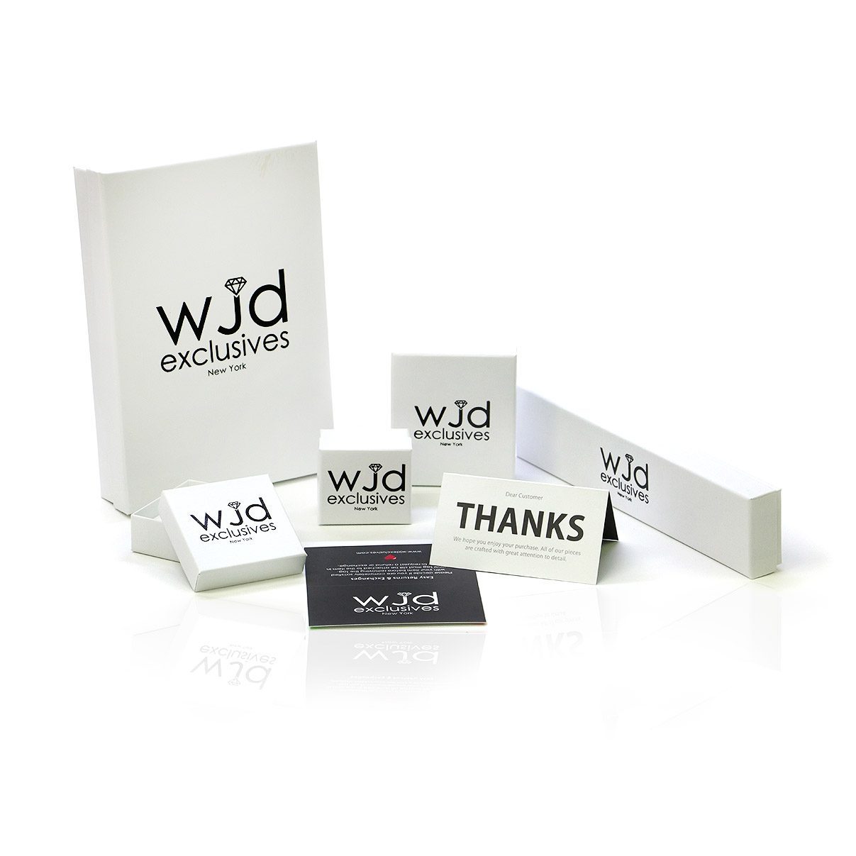 14K Gold Real WJD Exclusives Moissanite Solitaire Stud Earrings 1CT-2CT