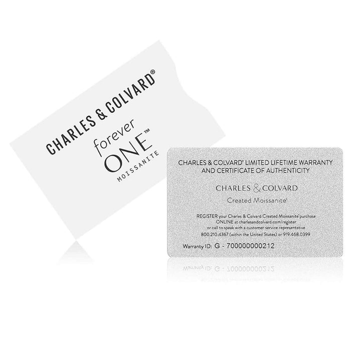 Charles & Colvard Forever One Moissanite 14K White Gold Brilliant Stud Earrings