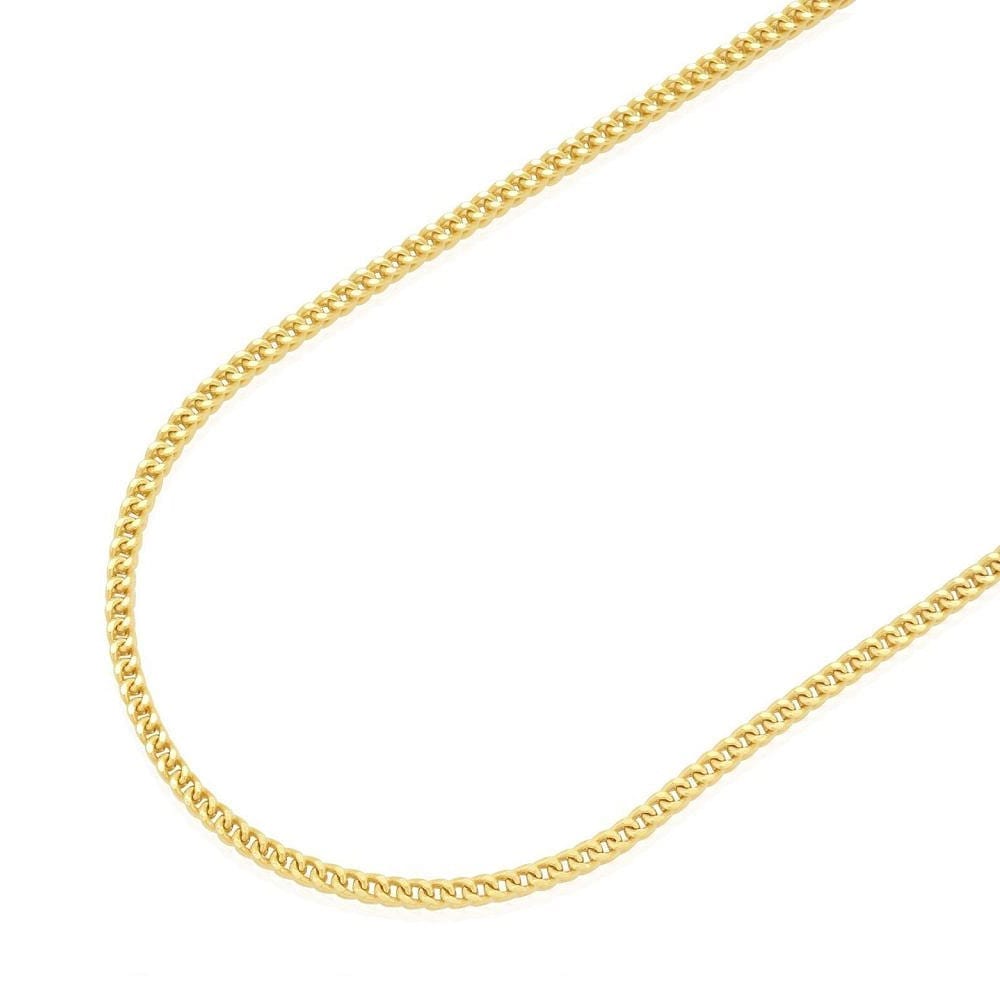 10K Yellow Gold 1.8mm Franco Chain Necklace 16"-30"