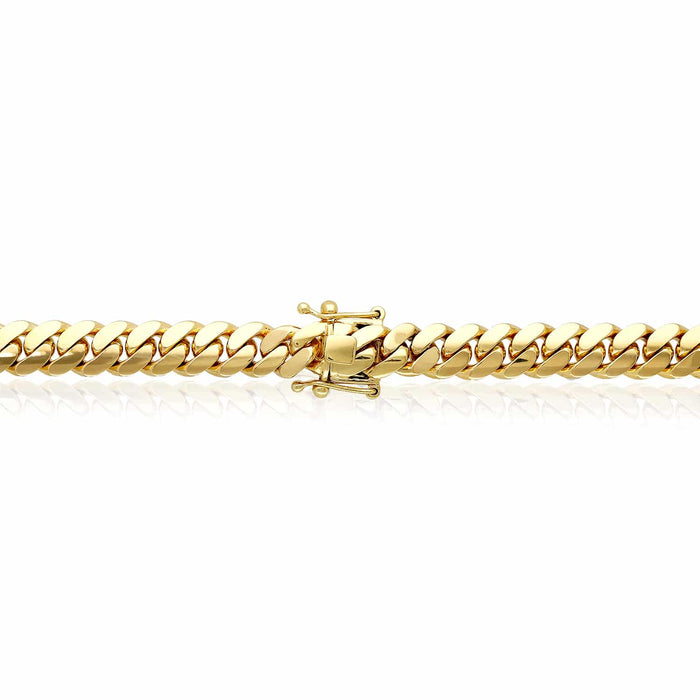 10K Yellow Gold 11mm Miami Cuban Chain (Solid Links) 18" - 28" - WJD Exclusives