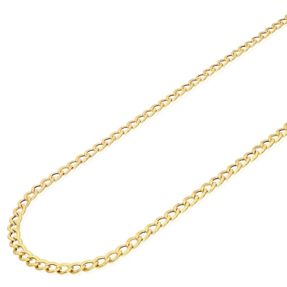 14k Yellow Gold 5mm Hollow Cuban Curb Chain Necklace 18"-28"