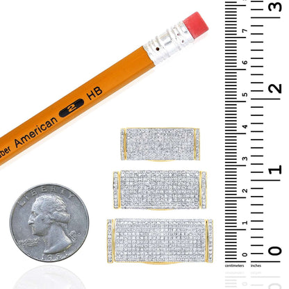 Natural Diamond 10K Yellow Gold 10 - 14mm (Solid) Lock Box Clasp For Miami Cuban Chain Bracelet - WJD Exclusives