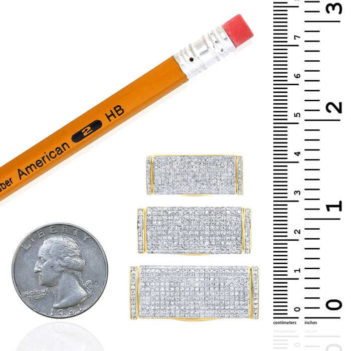 Natural Diamond 10K Yellow Gold 10 - 14mm (Solid) Lock Box Clasp For Miami Cuban Chain Bracelet - WJD Exclusives