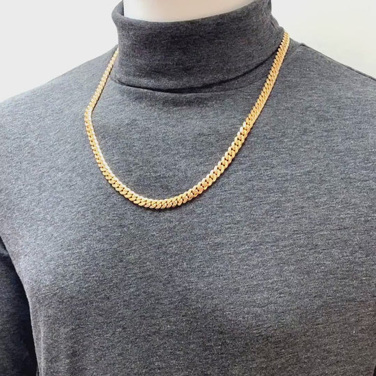 10K Yellow Gold 8mm Miami Cuban Chain (Solid Links) 20"-30" — product video