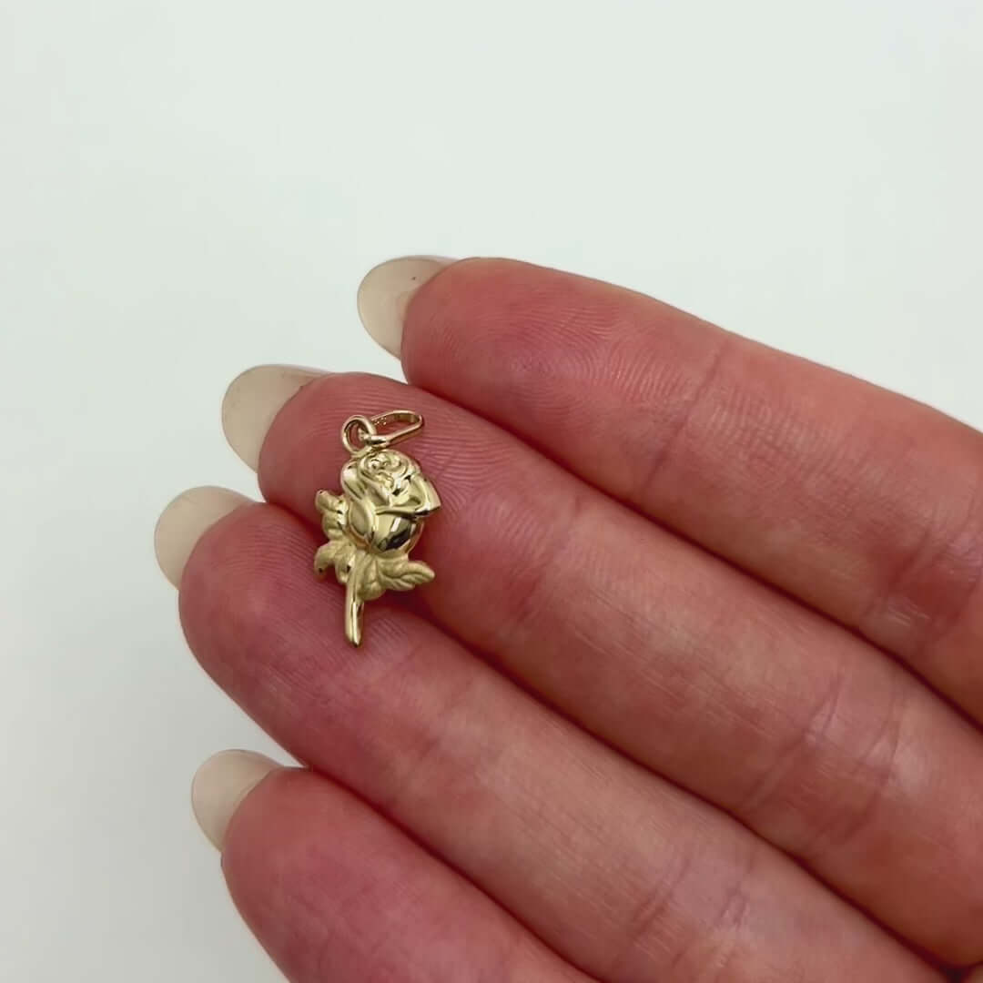 14K Yellow Gold Pendant – Angel, Heart, Owl, Palm Tree & More 0.9"