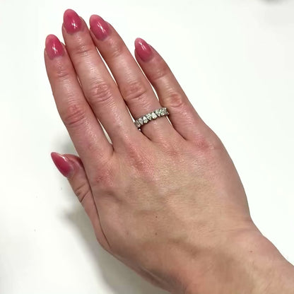 2.36CTW Lab-Grown Diamond 14K White Gold Pear-Cut 5mm Eternity Band