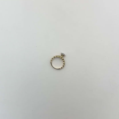 0.15CTW Natural Diamond 10K Gold Miami Oval Diamond Top Ring — product video