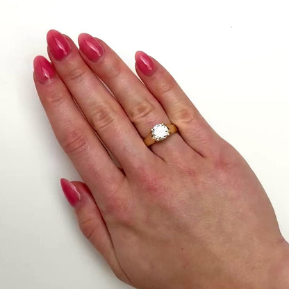 2C Charles & Colvard Forever One Moissanite 14K Yellow Gold Engagement Ring