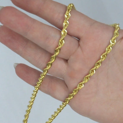 10K Yellow Gold-Filled 4.5mm Rope Chain (Hollow) 18"-24"