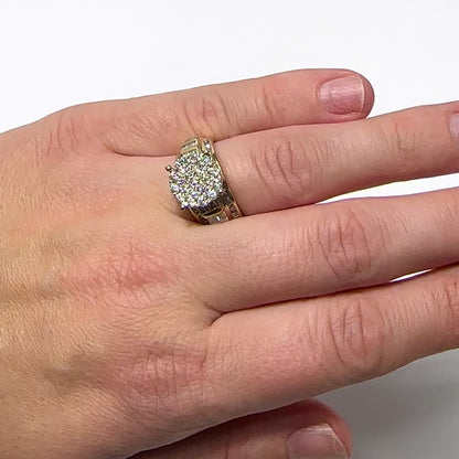 1.50CTW Natural Diamond 10K Yellow Gold Round Engagement Ring 11mm