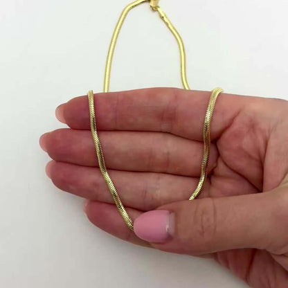 Solid 14K Real Gold 2.6mm Snake Chain Necklace 16" 18" 20"