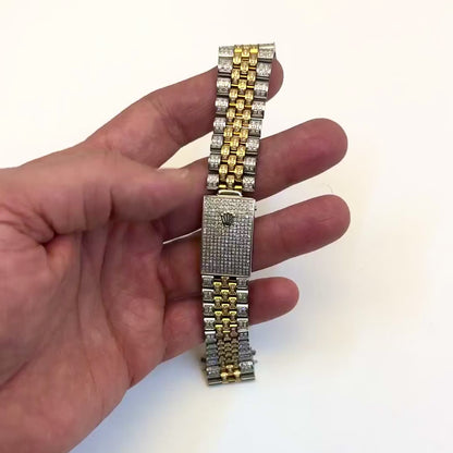 Rolex Datejust 2-Tone Yellow 4.5CTW Natural Diamond Jubilee 36mm Watch Bracelet