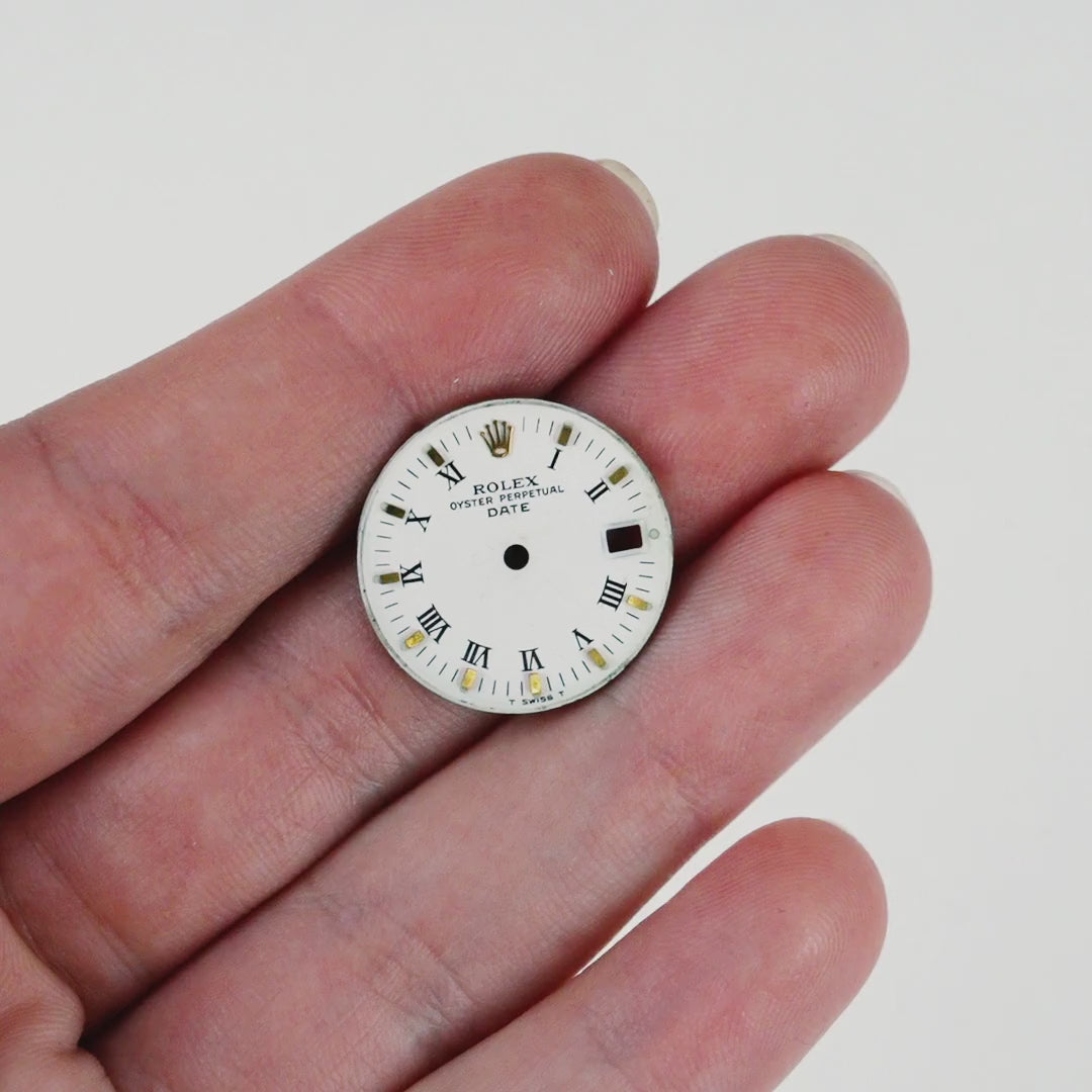Rolex white matte Roman-and-stick dial Style 14273 — color-matched square product video