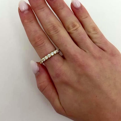 3.95CTW Lab-Grown Diamonds 18K Gold Yellow 4mm Eternity Stackable Ring Band