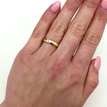 14K Gold 4mm Wedding Band Ring