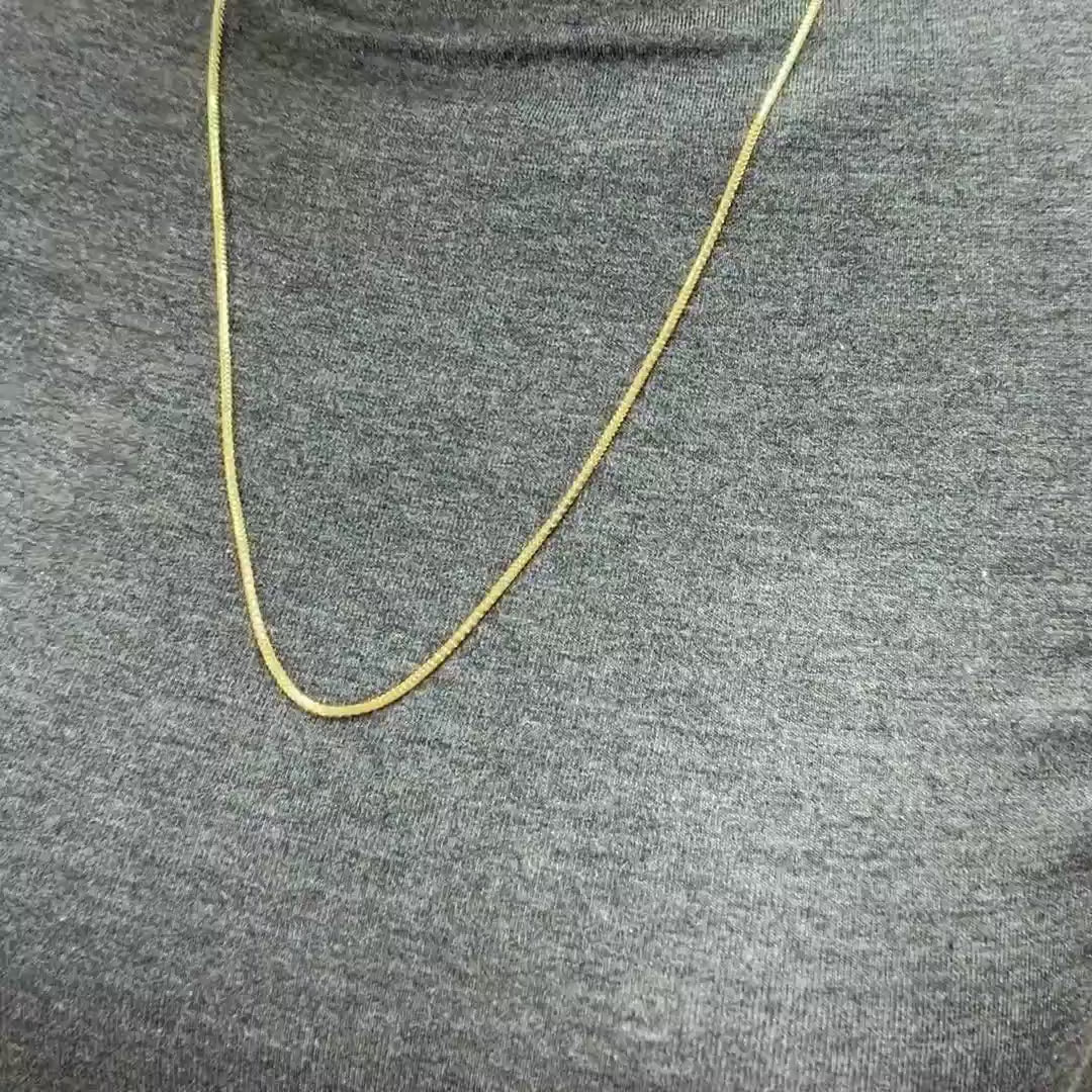 10K Yellow Gold 1.5mm Box Chain (Hollow) 16"-24" — product video