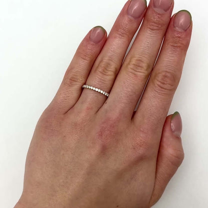 0.60CTW Natural Diamond 1.8mm 18K Gold Yellow Eternity Ring Band