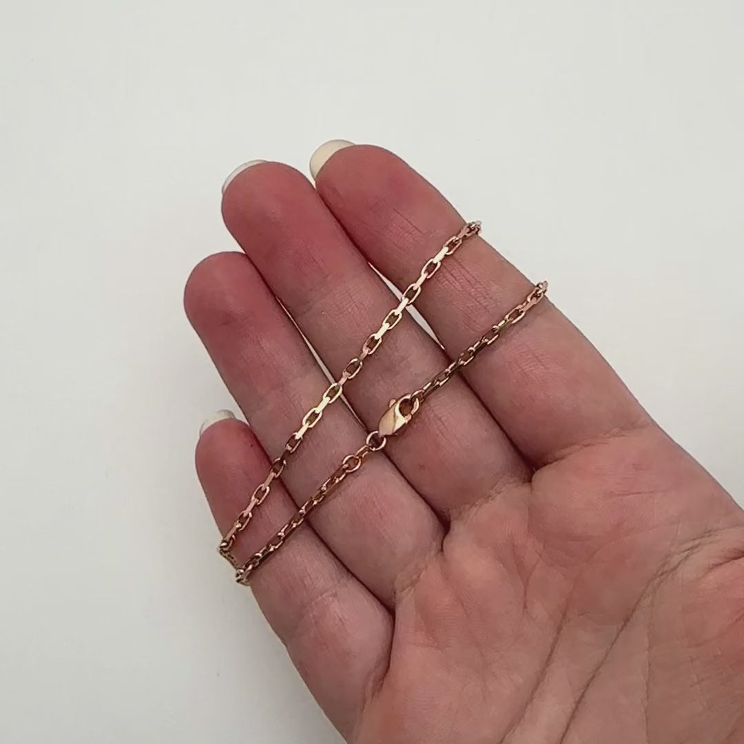 10K Yellow Gold 4.8mm French Cable Chain (Solid Links) 20"-26" — product video