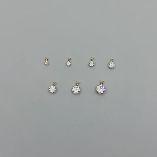.25CT-4CT Lab-Grown Moissanite Certified 14K Gold Round Solitaire Pendant — product video