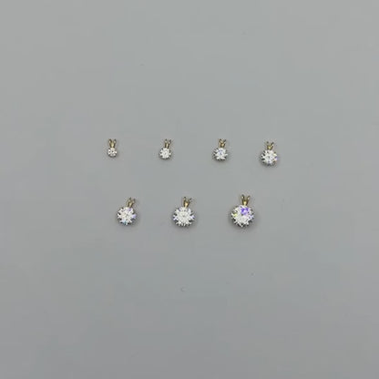.25CT-4CT Lab-Grown Moissanite Certified 14K Gold Round Solitaire Pendant — product video