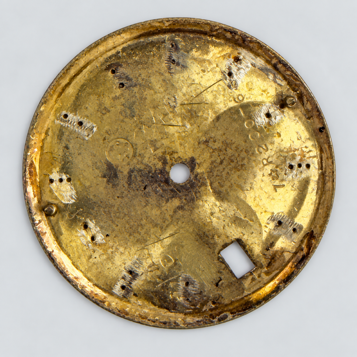 Original Rolex champagne linen dial, reverse view