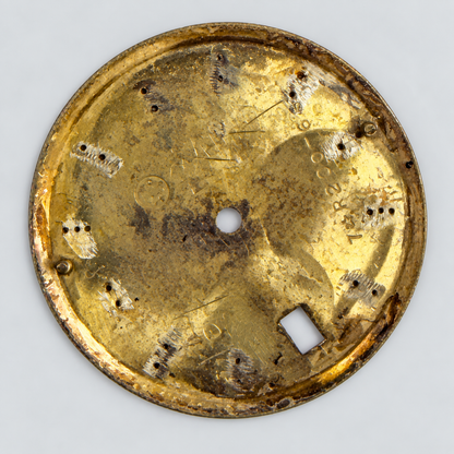 Original Rolex champagne linen dial, reverse view