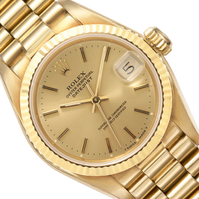 Rolex Datejust 31mm 68278 18K Gold Champagne Women's Watch