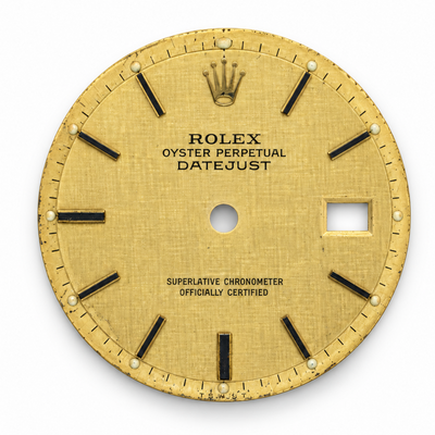Original Rolex champagne linen dial — front view