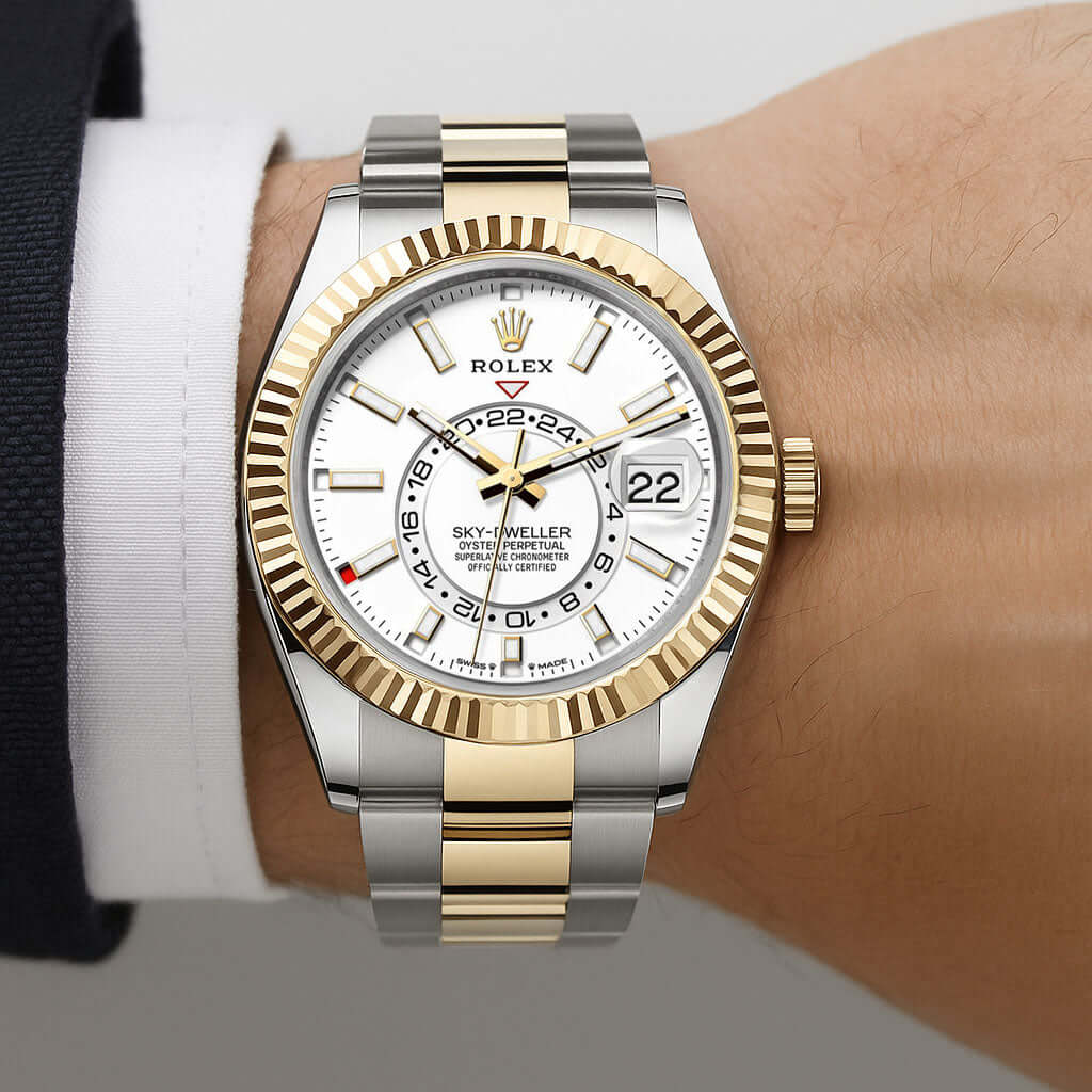 Rolex Sky-Dweller 42mm 336933 18K Yellow Gold Oystersteel Men's Watch