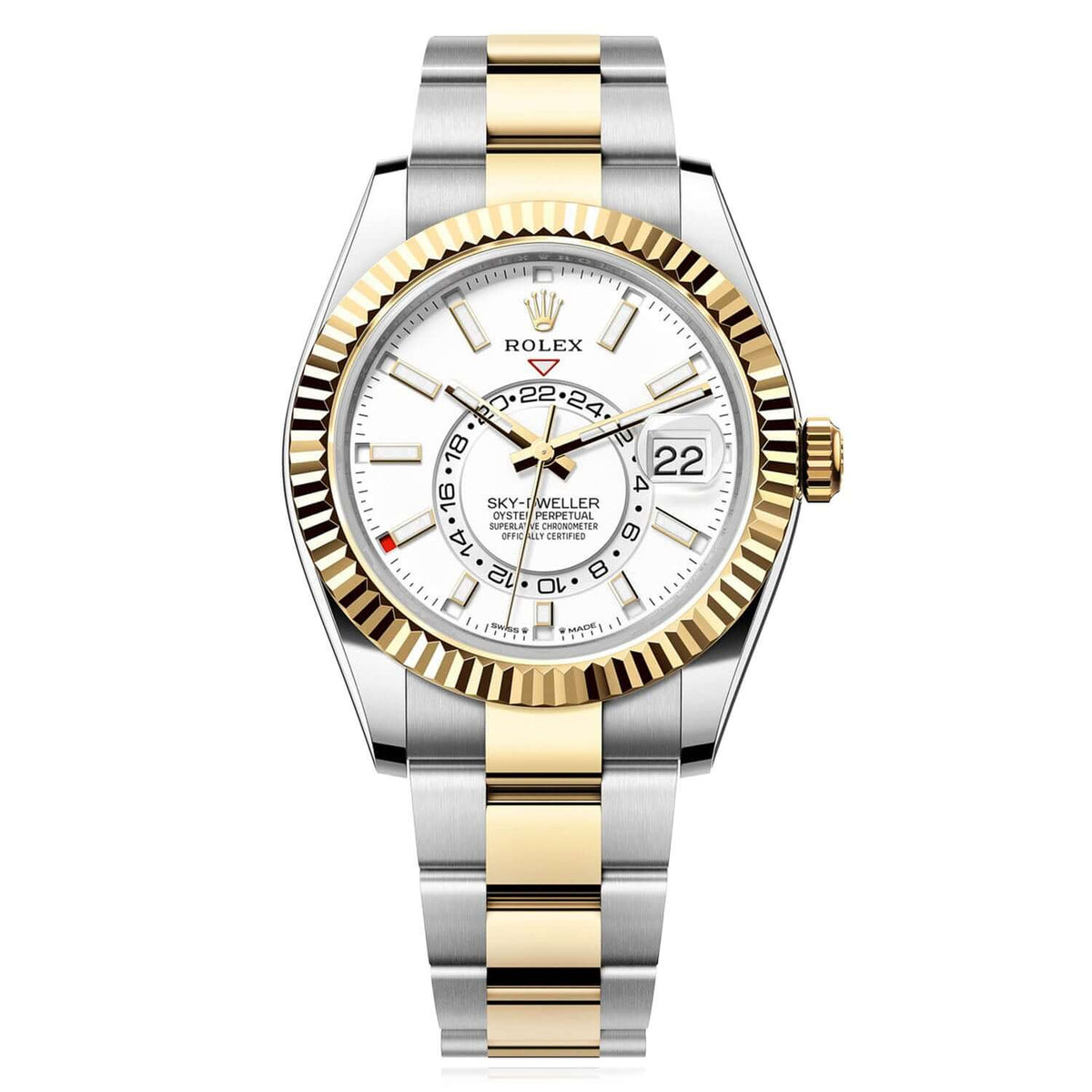 Rolex Sky-Dweller 42mm 336933 18K Yellow Gold Oystersteel Men's Watch